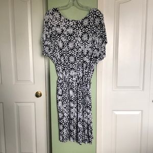 Black and white T-shirt dress